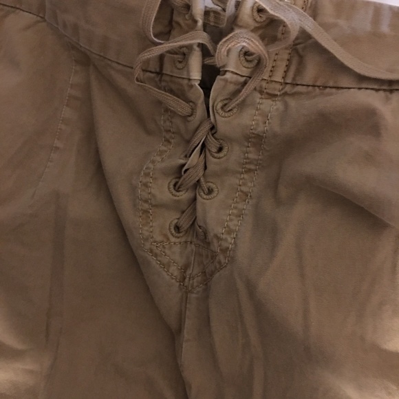 J CREW bohemian button front open , shoe string tie back pants - Picture 12 of 12